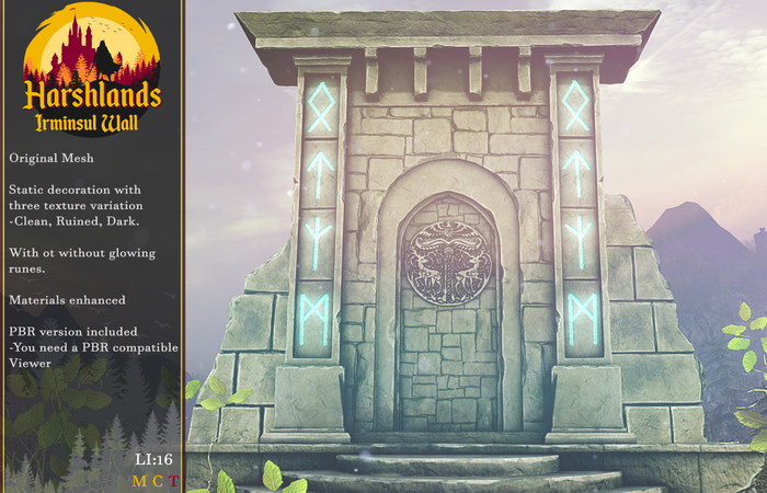 Second Life Marketplace - [Harshlands] Irminsul Wall